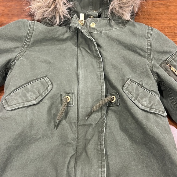Army green Baby Gap Toddler Parka 18-24 months with zip in vest - Picture 3 of 13